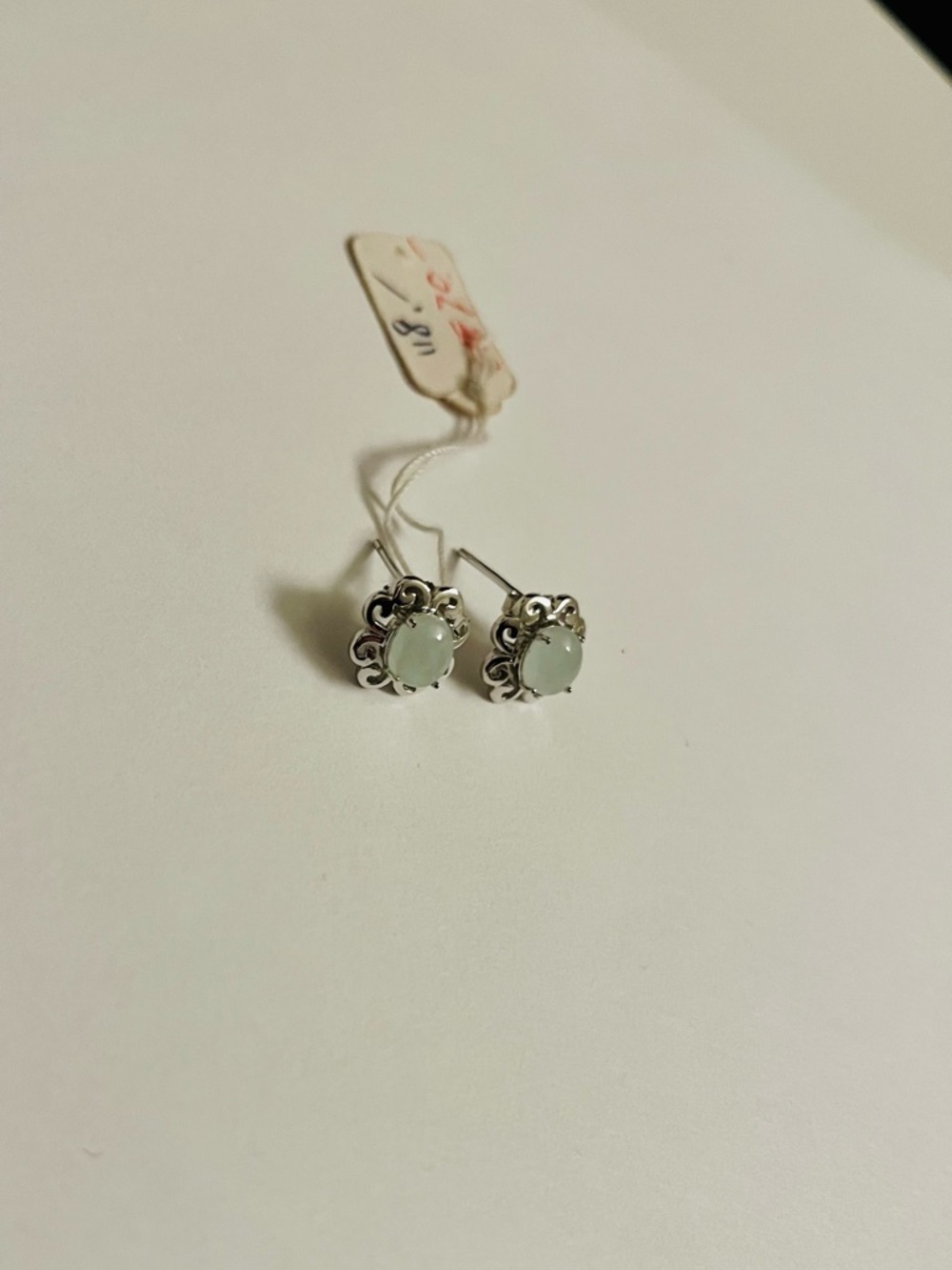 NWT Sterling Silver 925 Amazonite Gemstone Earrings